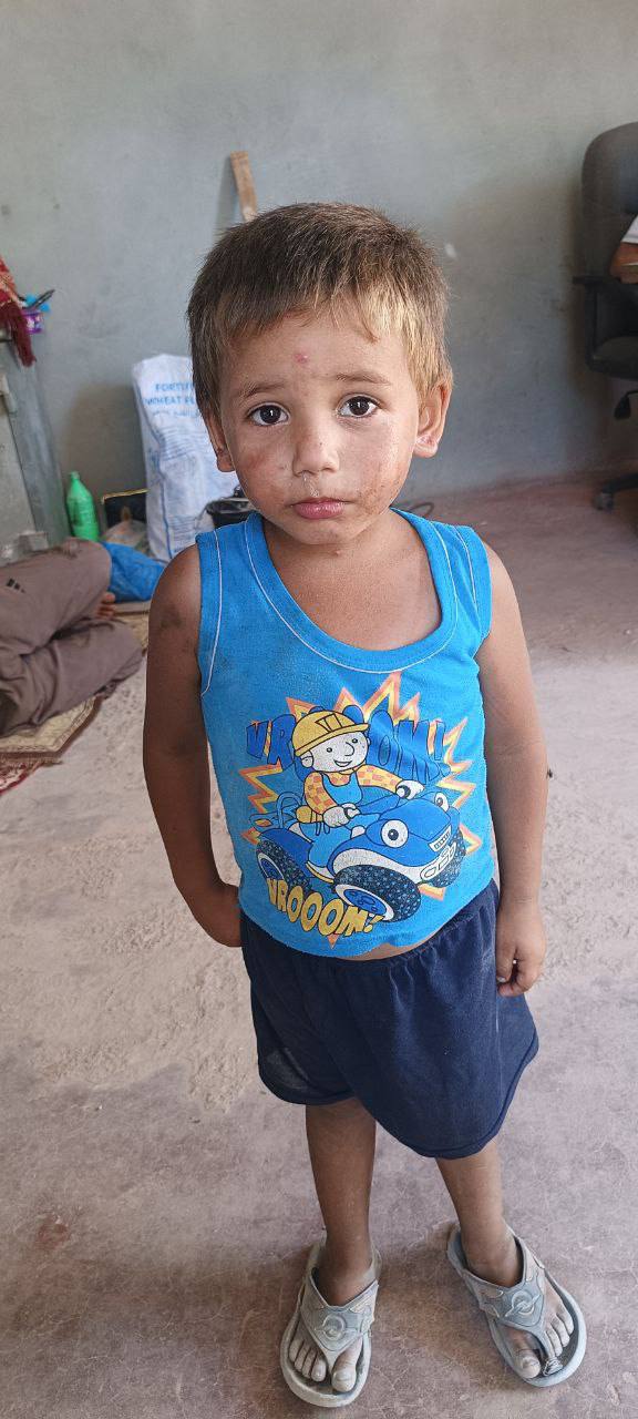 A missing child named Adam Sharif Fathi Maarouf is found on Street 8 Tal Al -Hawa, please whoever re