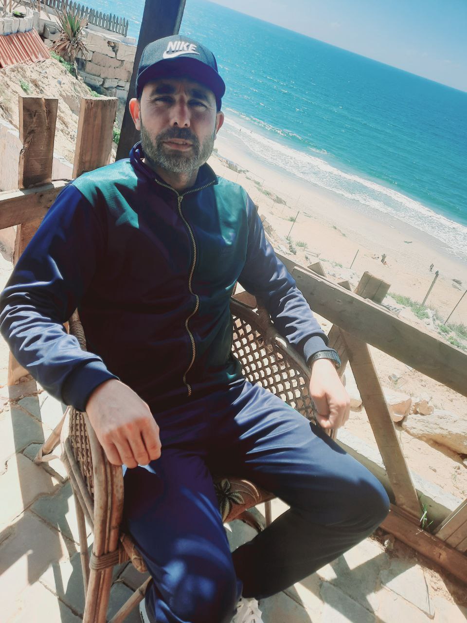 Pictures of the martyr Qasim Mahmoud Al -Minawi were martyred in targeting the new camp today