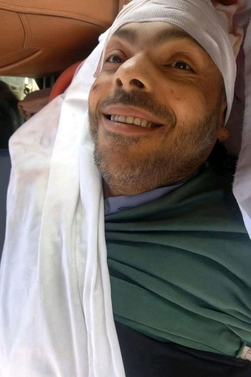 The martyr, God willing, Jawad Moussa, who rose during his distribution of orphaned guarantees in th