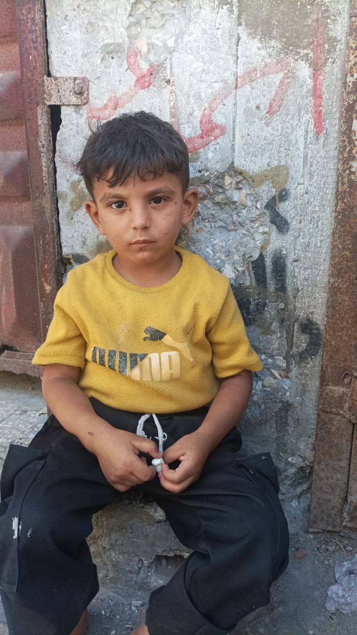 A child was found saying his name is Youssef and the name of his father is a supporter .. The child