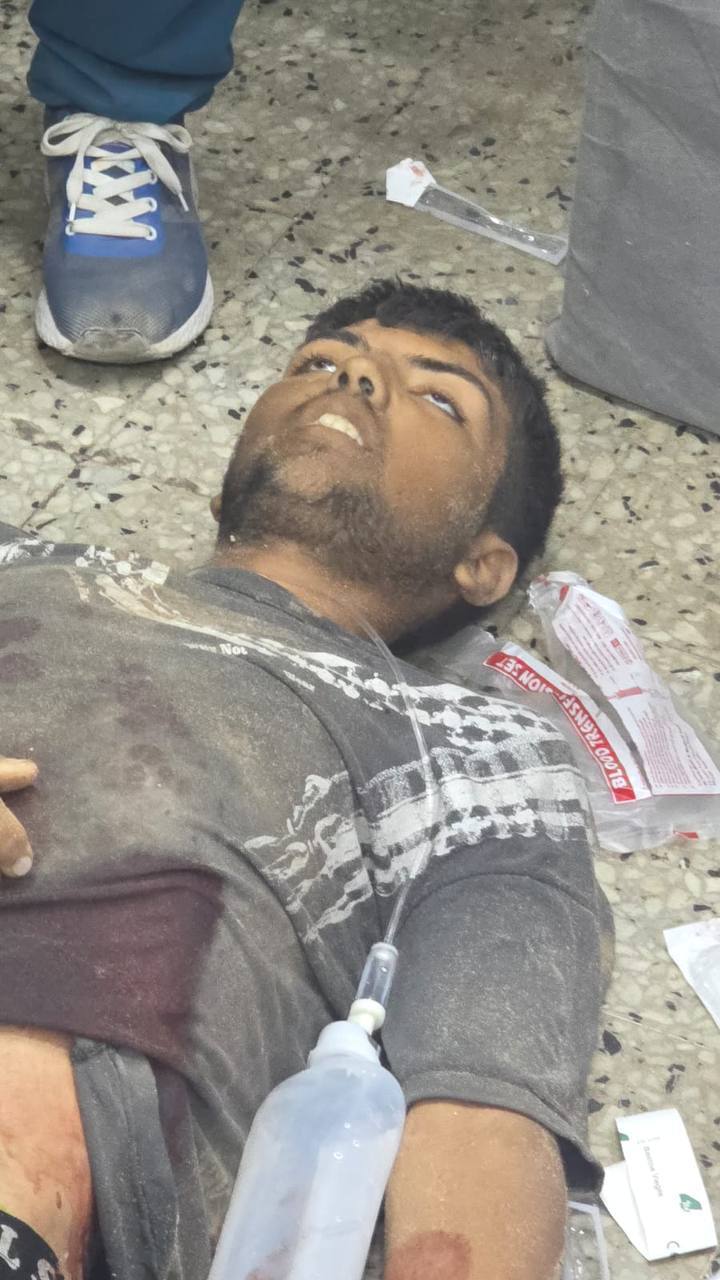 Urgent The martyrdom of the young Badr Muammar Abu Ouorda residents of Jabalia Al -Nazla in the deat