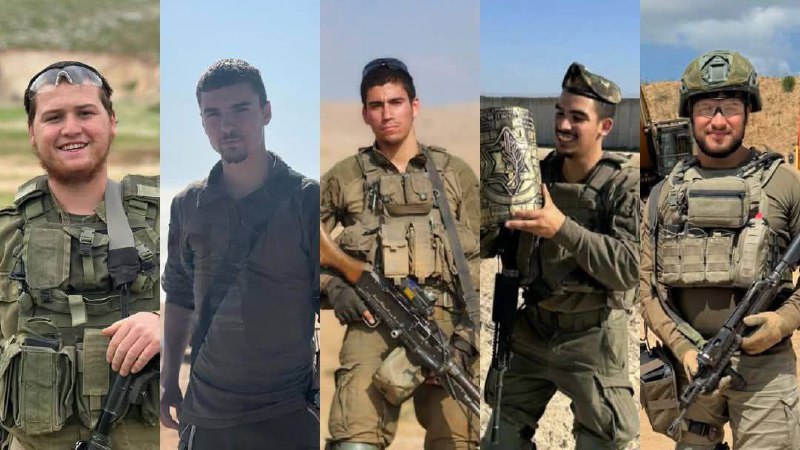 "Israel murdered five soldiers in (incident) by (bombing)"