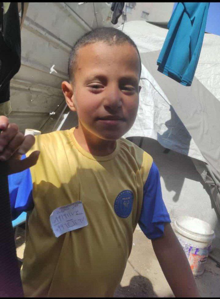The name of the child Moaz Muhammad Fadl, his person, the place name was lost by Omar Al -Mukhtar St