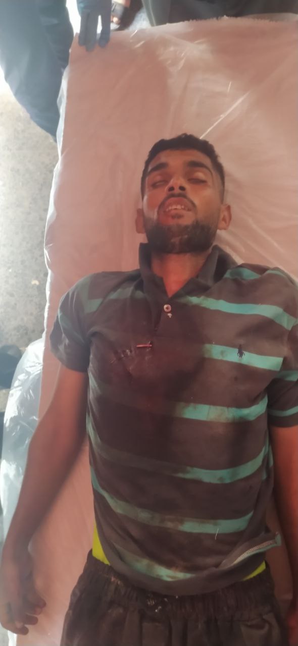 Anonymous martyr at Al -Maedani Hospital The body was brought from the Zikim area