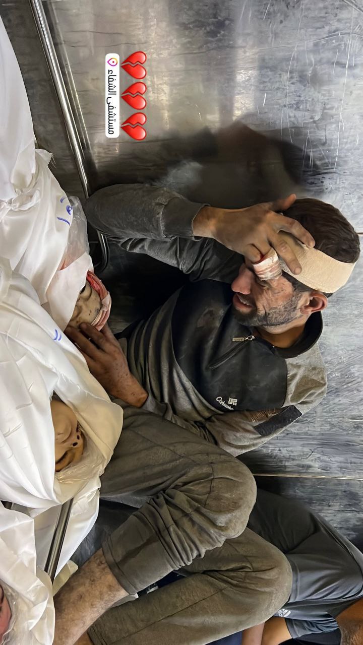 A picture of martyrs children in Al -Shifa Hospital