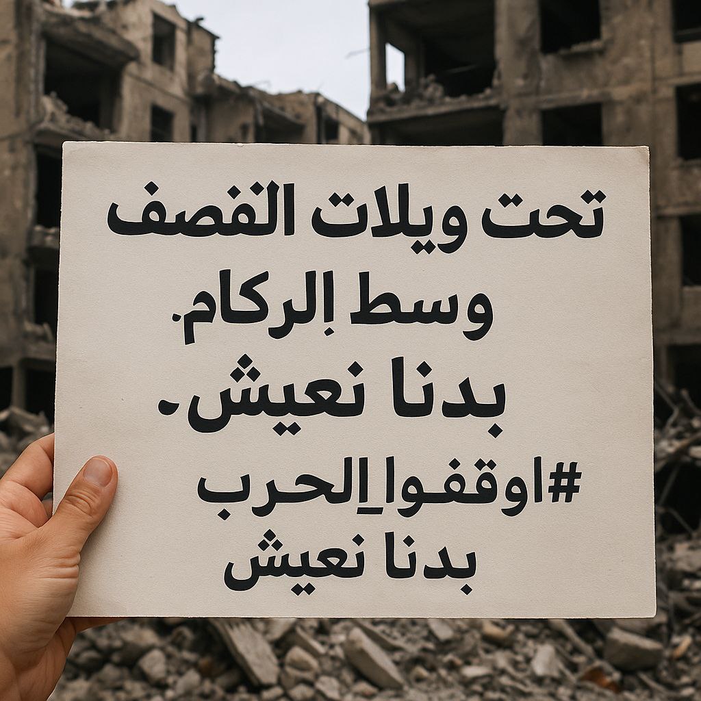 Under the hashtag, stop the war, we want to live: --- a message to the human conscience, locally and