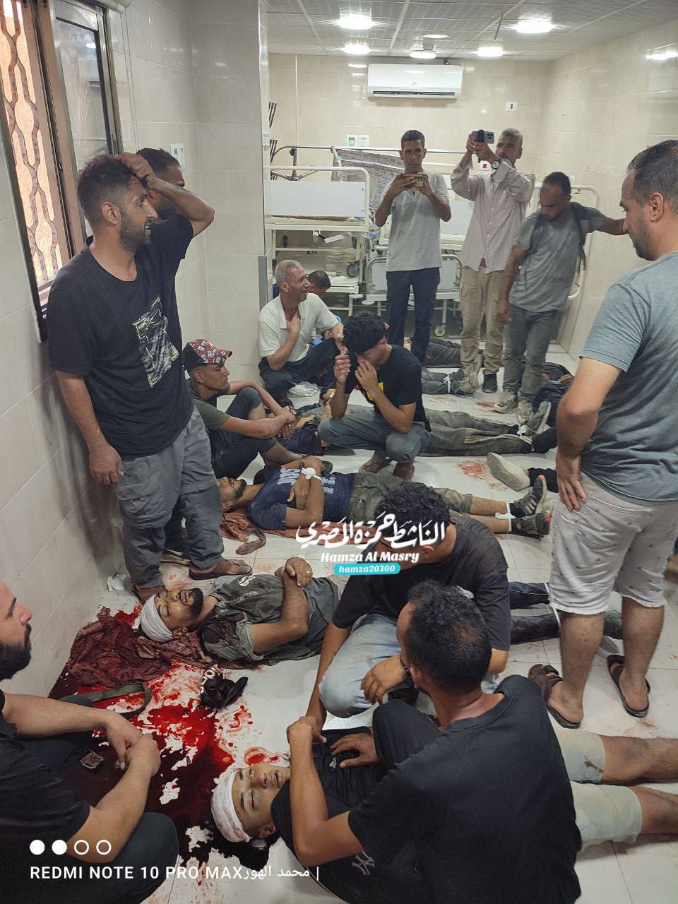 Photo Martyrs and a large number of injuries are waiting for Natsarim aid shortly before.