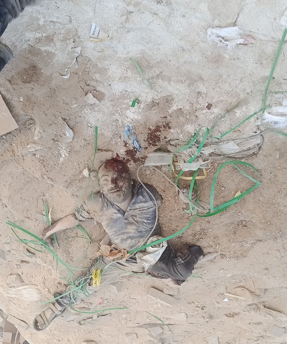 As I received ... an unidentified martyr lying on the eastern Bianco gate on Bahr Street, west of Be