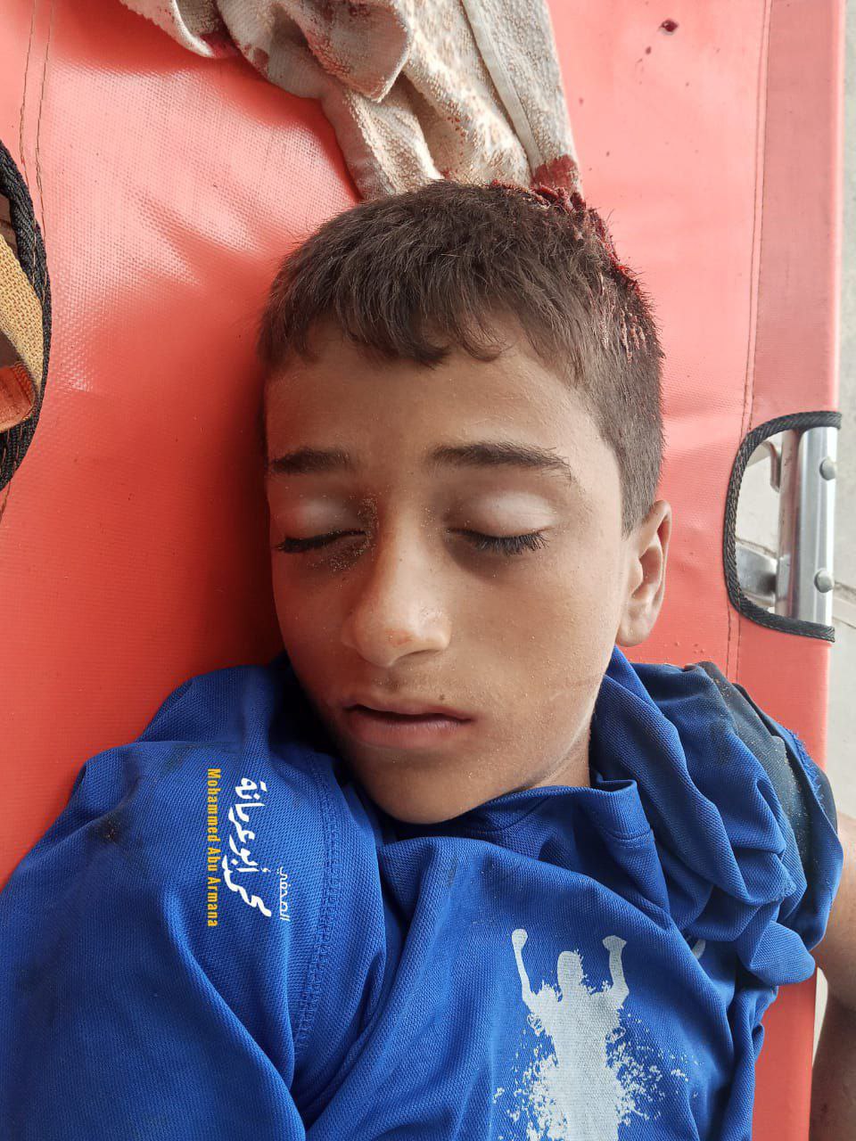 An unidentified martyr from the Al -Shakoush area northwest of the city of Rafah near the aid of dea