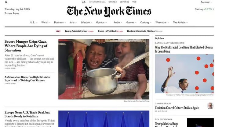 The New York Times: Gaza children are starving
