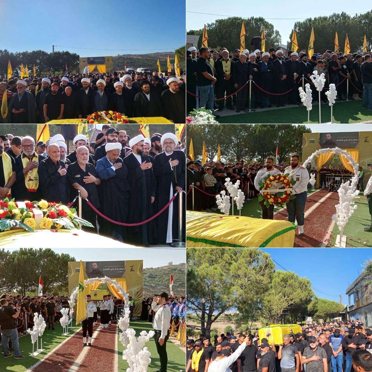 The funeral of the martyr Muhammad Fadi Shaito in the town of Al -Tiri in southern Lebanon, which wa
