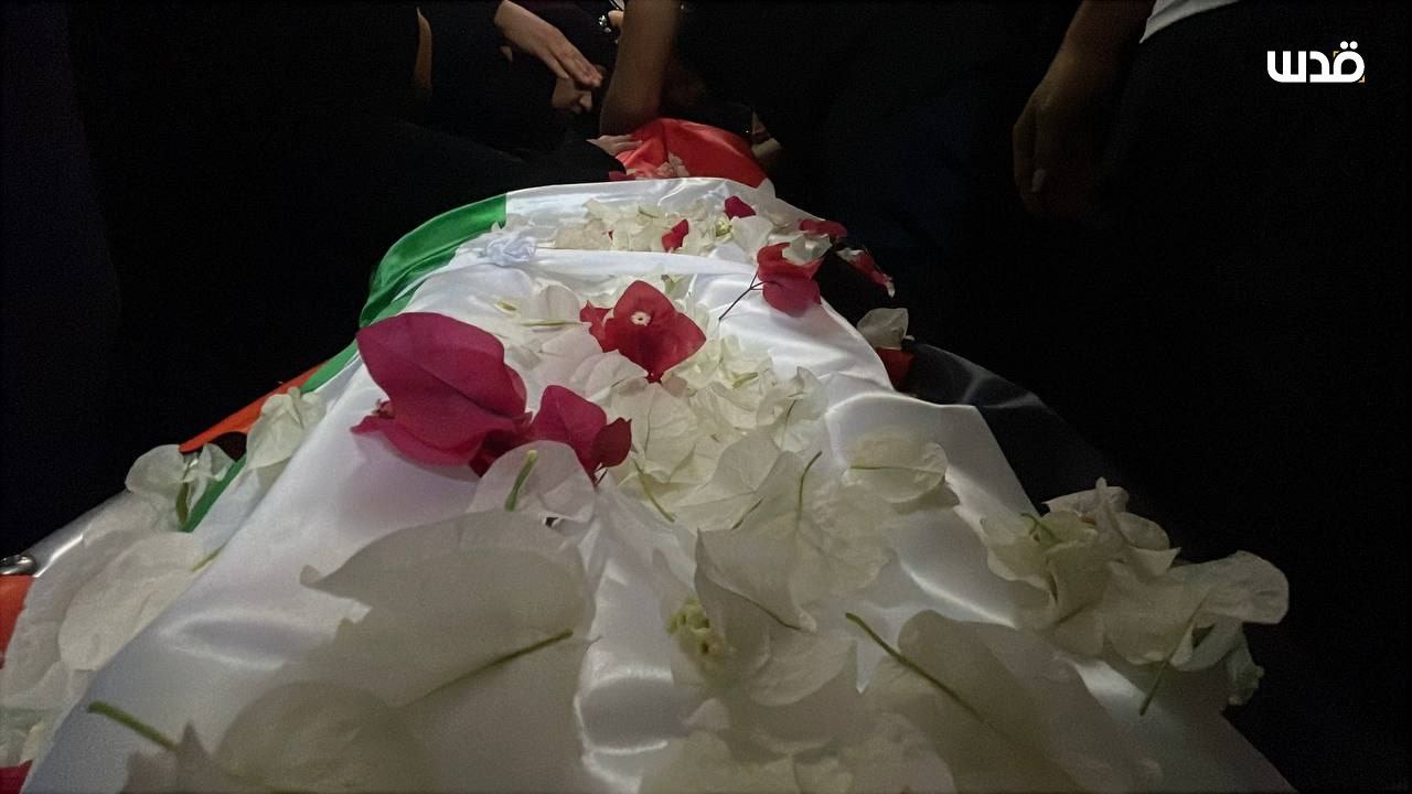 A sad farewell to the martyr Mohamed Khaled Mabrouk at his home in Al -Ain camp, west of Nablus, who