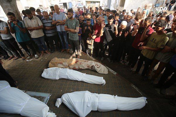 Among them are children .. The funeral of a number of martyrs at Al -Shifa Medical Hospital as a res