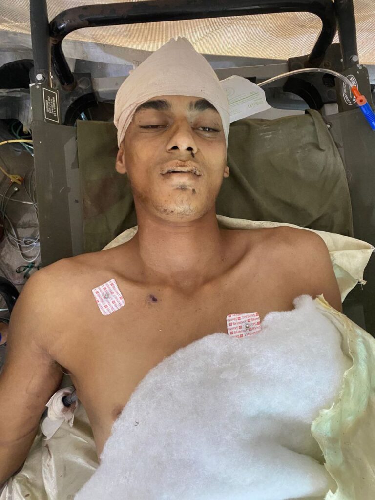 An unidentified martyr is in the Al -Ahly Arab Al -Ma’adi Hospital, from targeting the Thai junction