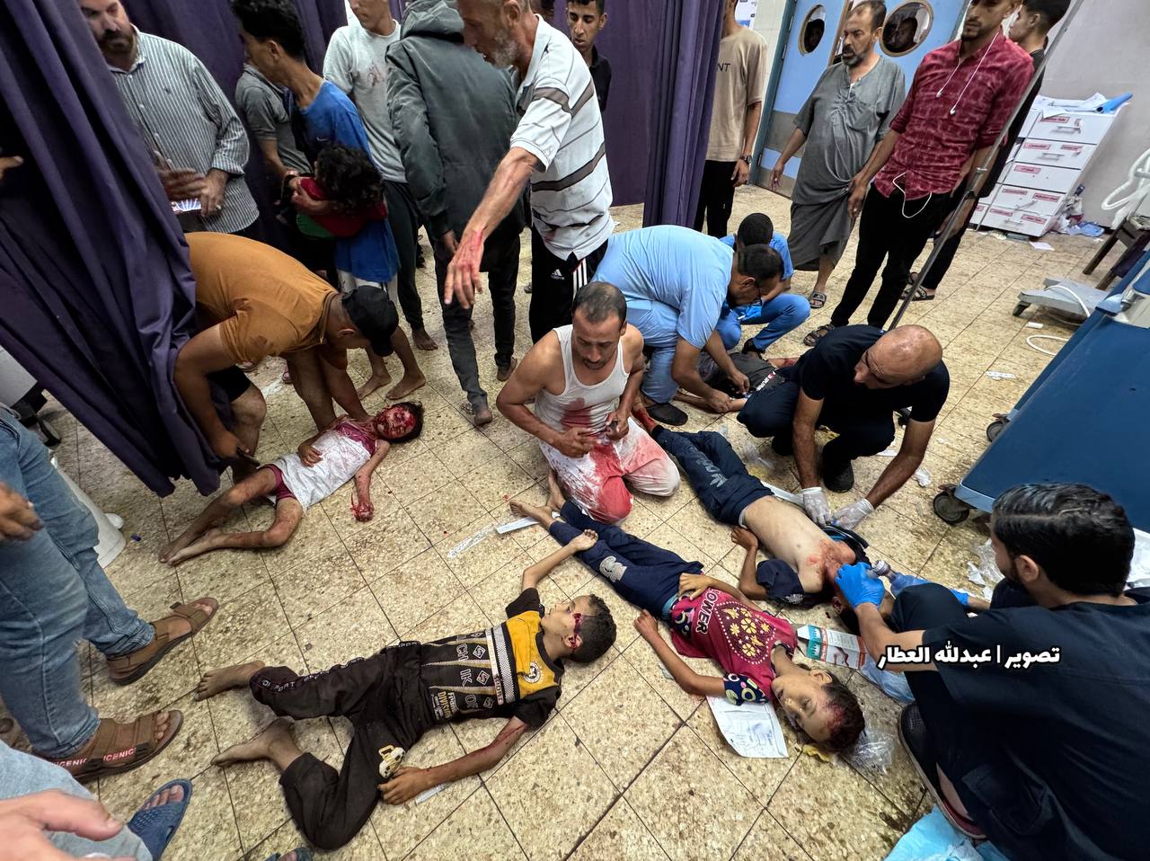 3 children were martyred when the occupation bombed the tents of the displaced in Al-Mawasi, west of