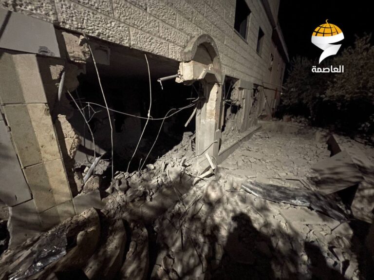 The family home of the martyr Muhammad Bassam Taha from the town of Qatana, northwest of Jerusalem,