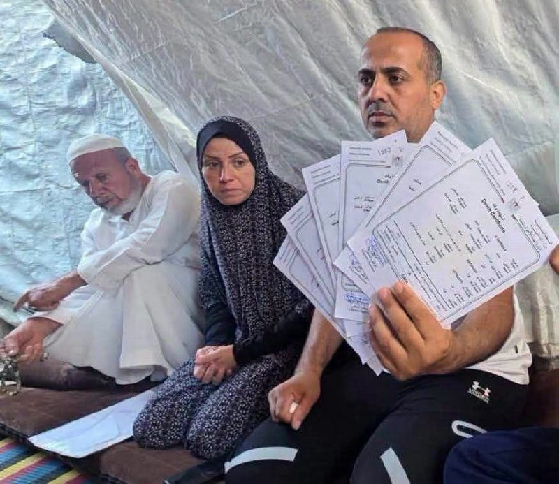 He was released from the occupation prisons after two years... to find the death certificates of his