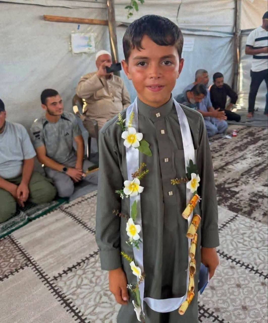 Despite the war, displacement, and the harsh conditions it imposed, the child Baraa Abu Omar from Kh